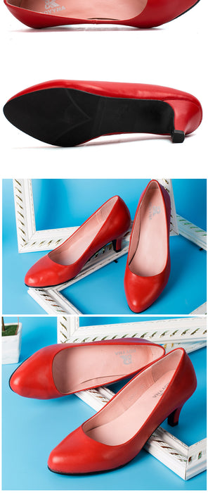 New Styles Pumps Fashion Sexy Round Toe Sweet Colorful Soft Women Shoes