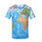 World Map T Shirts Summer Short Sleeve Anime Tops Tee Fashion Mens Clothing