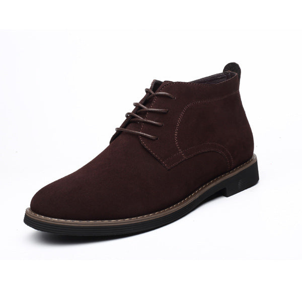 Men Solid Casual Ankle Boots Suede Leather Men Shoes