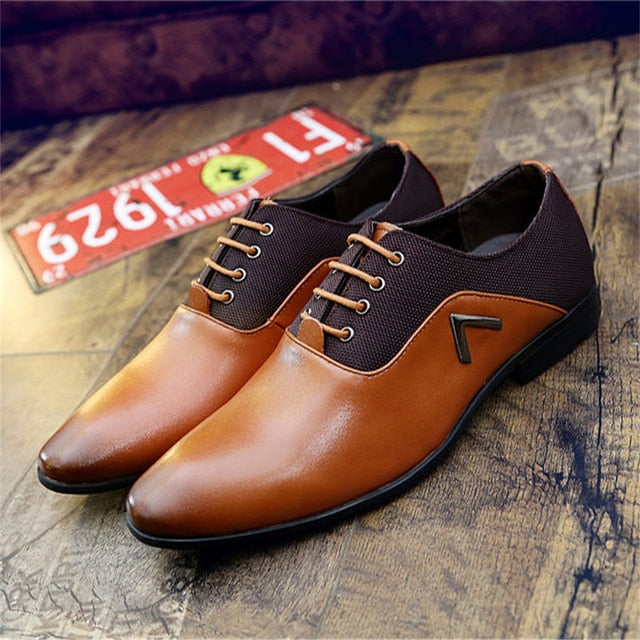 Luxury Brand Men Shoes England Trend Leisure Leather Shoes