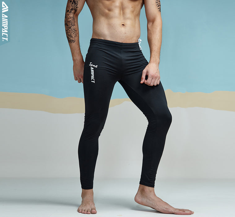 Elastic Slim Fitted Active Workout Pants for Men