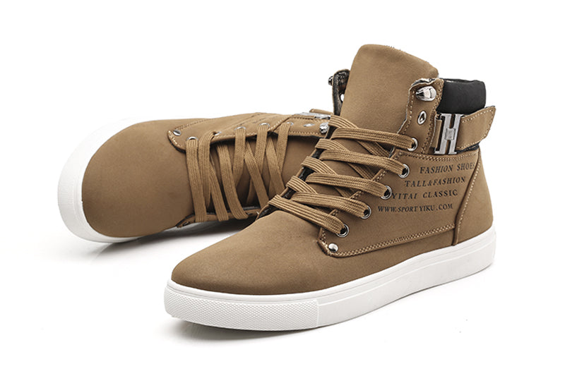 New High Top Canvas Casual Shoes Men