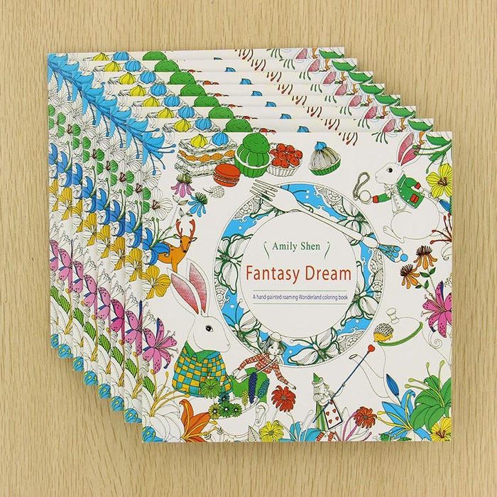 24 Pages Fantasy Dream English Edition Coloring Book For Children