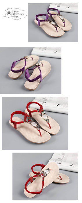 New Fashion Casual Women Comfort Summer Classic Rhinestone Sandals