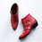 Susanna Studded Real Leather Ankle Rivet Flower Martin Luxury Velvet Boots