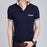 Men's Polo Business Casual Breathable White Striped Short Sleeve T-Shirt