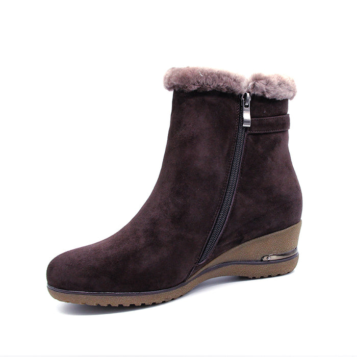 New Winter Sheep Suede Women's Shoes Wool Fur Plush Ankle Boots