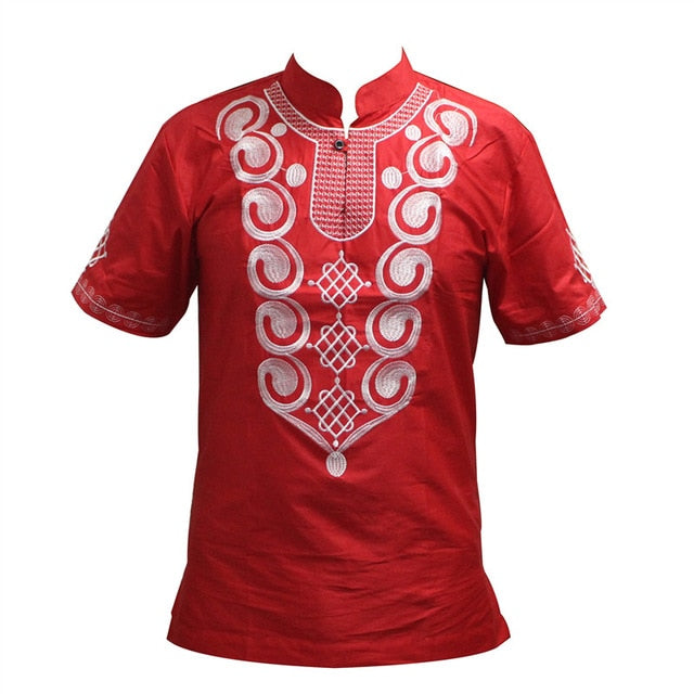 AfroFashion Men's Wonderful Colors Traditional Mali African Vintage Top