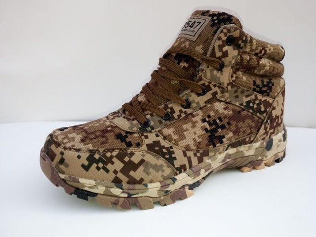 Tactical Men Camouflage Warm Cotton Army Trainer Footwear Military Ankle Boots
