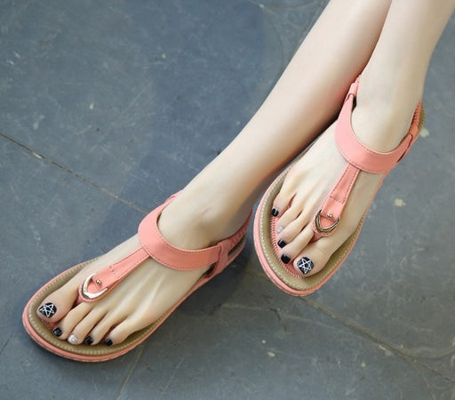 Women Bohemia Ethnic Soft Flat Casual Comfortable Wedge Sandals