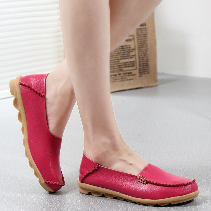 Fashion Genuine Leather Women Flats Casual Flat Women Loafers