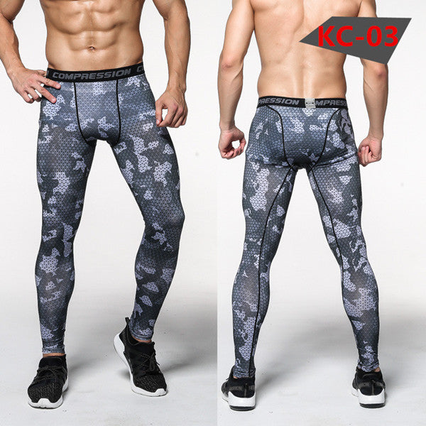 Camouflage Fitness Mens Joggers Compression Pants Male Trousers Bodybuilding Tights Leggings