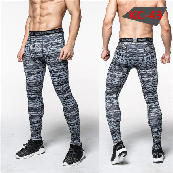 Camouflage Fitness Mens Joggers Compression Pants Male Trousers Bodybuilding Tights Leggings