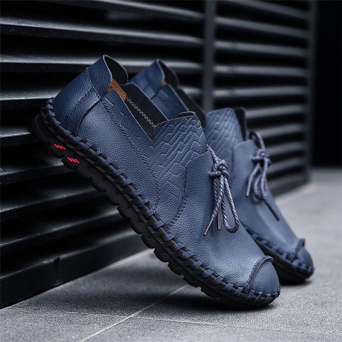 Genuine Leather Slip On Men's Flats Footwear