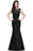 Elegant Black Lace Mermaid Long Evening Dresses