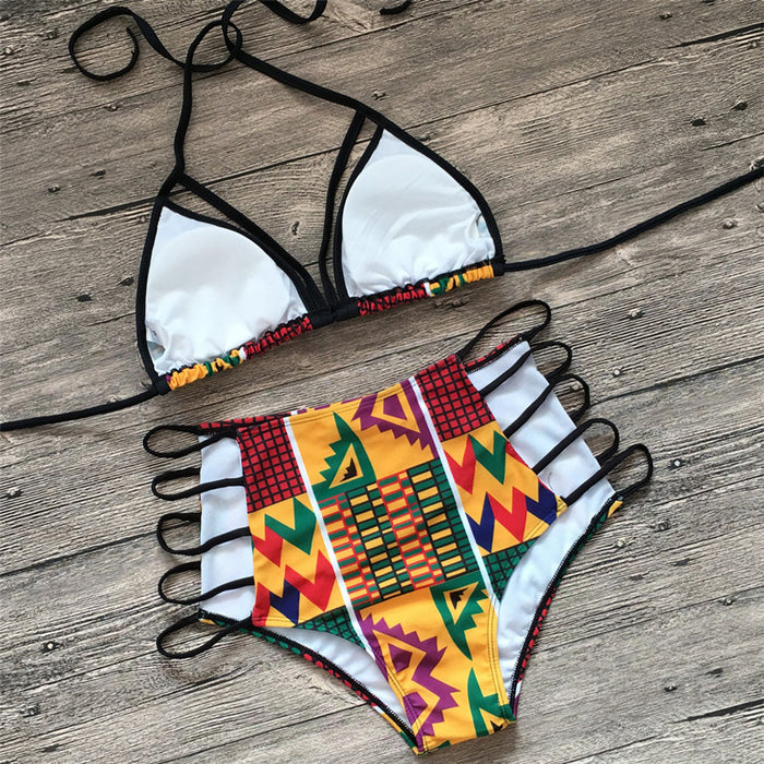 African Print Swimsuits Set