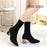 Cashmere Boots Rough with Pointed Shoes Bare Boots High-Heeled Knitted Socks Boots Stretch Boots Women's Shoes