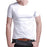 O,V-neck short sleeved cotton stretch Lycra tight black white slim men's tshirt