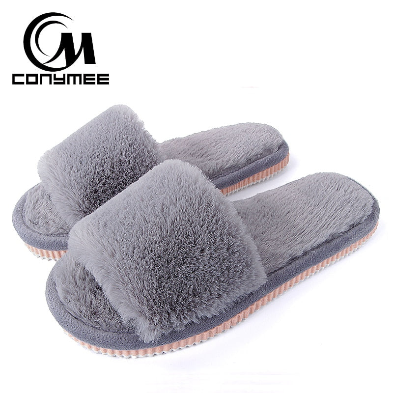 Women Indoor Warm Fluffy Terlik Cotton Shoe