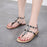 Women Flat Sandals Crystal Summer Gladiator Sandals Flip Flops Beach Party Shoes Chains Floral