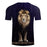 Lion 3D Animal t-shirts Men Top Short Sleeve Camiseta Streatwear