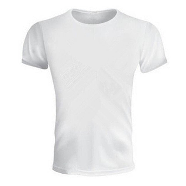 Gyms Fitness Workout Slim O-Neck T-shirt Male Tee Tops