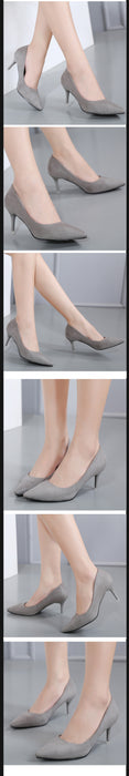 Best Quality Thin Heels Elegant Woman Pumps Suede Women's Shoes