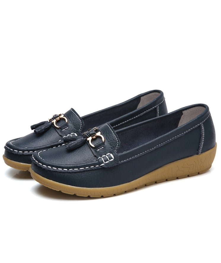 Leather Cut Out Flats