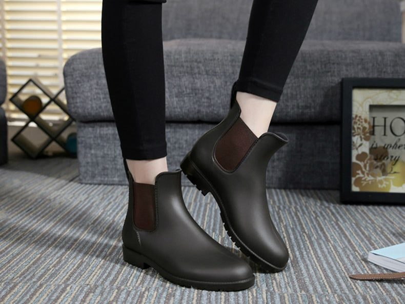 New Woman Chelsea Ankle Non-slip Waterproof Breathable Casual Rain Boots