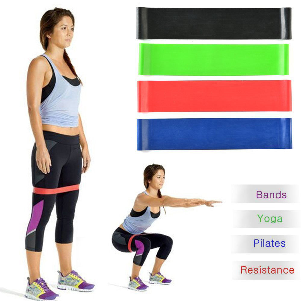 Exercise Resistance Loop Bands (Bands-Set of 4 Strength Performance)