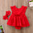 New Ruffle Red Lace Romper Baby Girls Princess Dresses