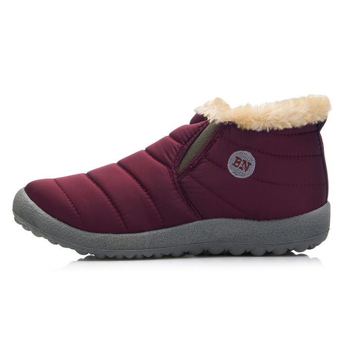 New Winter Warm Snow Cotton Inside Antiskid Bottom Warm Fur Waterproof Ski Boots