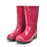 Women Non-slip PVC Waterproof Water Shoes Mid-Calf Rainboots Winter Warm Inserts