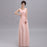 Beauty Long Chiffon Blush Pink Bridesmaid Dresses