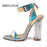 Women Simple Style PVC Clear Transparent Buckle Sandals