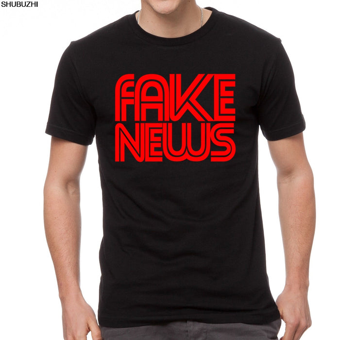 Fake News president USA Donald Trump white / black t-shirt New T Shirts